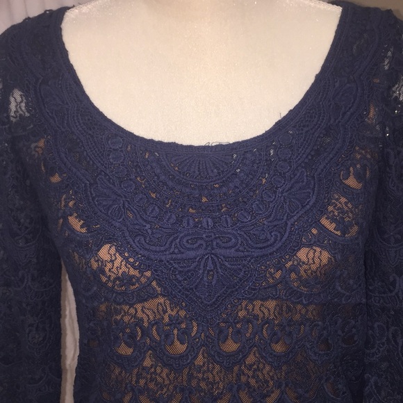 Flying Tomato Blue Lace Dress - Picture 2 of 5